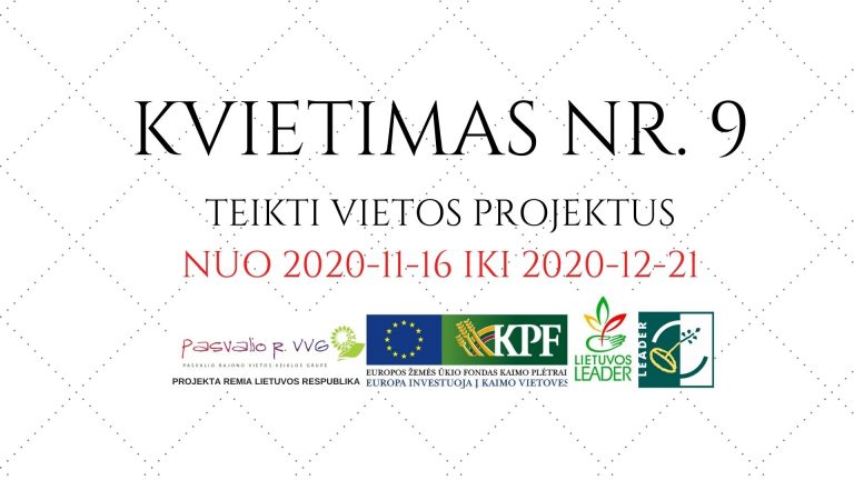 KVIEČIAME TEIKTI VIETOS PROJEKTŲ PARAIŠKAS !!