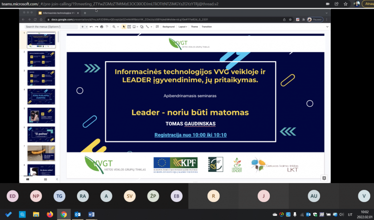 Nuotolinis seminaras – „LEADER noriu būti matomas”
